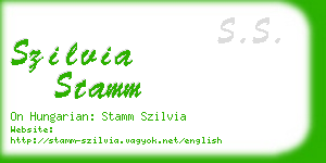 szilvia stamm business card